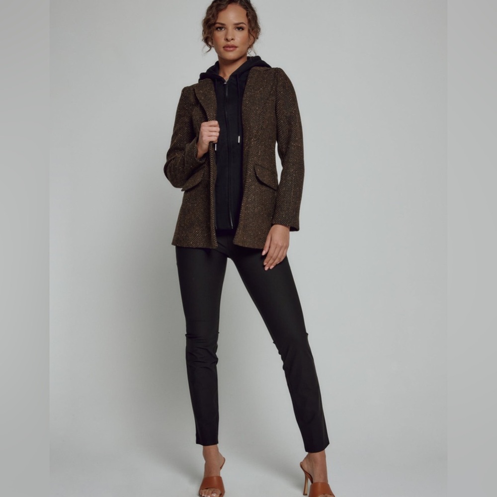 7 Diamonds Brown Tweed Blazer